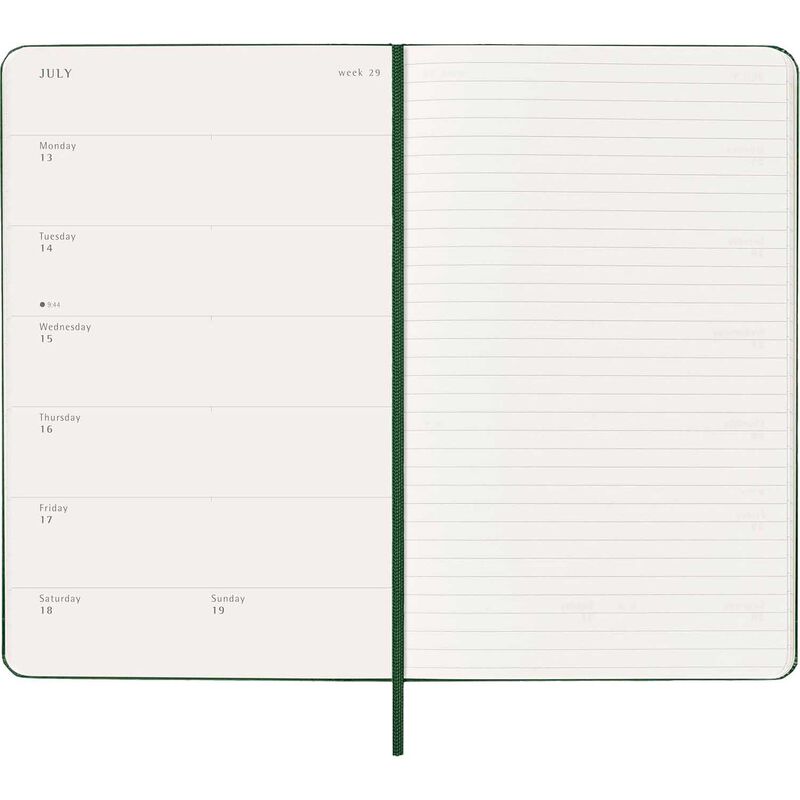 Moleskine Diary 12 Month Weekly + Notes HC Large Myrtle Green 2026 image number 1